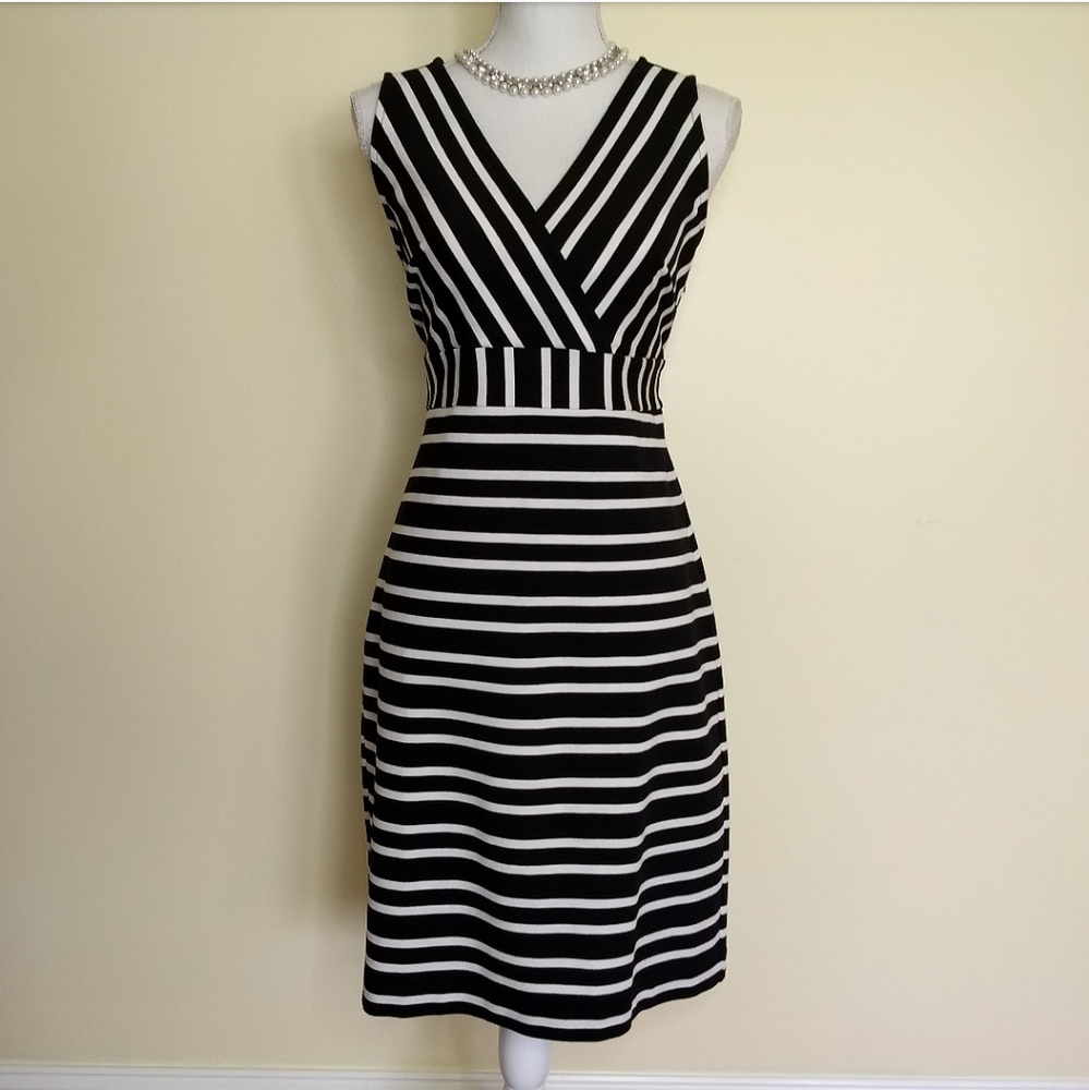NWT Ann Taylor black white dress $120